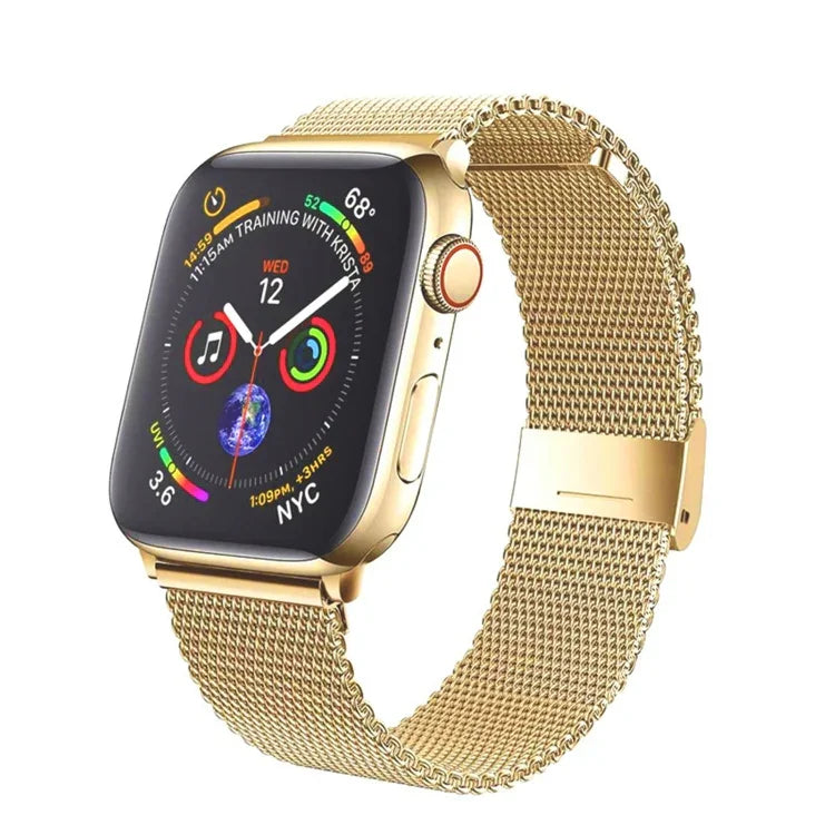 สายรัดนาฬิกาเหล็กถัก Milan แบบหัวเข็มขัดรวม สำหรับ Apple Watch Series 8&7 41 มม., สำหรับ Apple Watch Ultra 49 มม. / Series 8&7 45 มม.