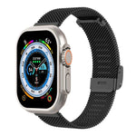 สายรัดนาฬิกาเหล็กถัก Milan แบบหัวเข็มขัดรวม สำหรับ Apple Watch Series 8&7 41 มม., สำหรับ Apple Watch Ultra 49 มม. / Series 8&7 45 มม.