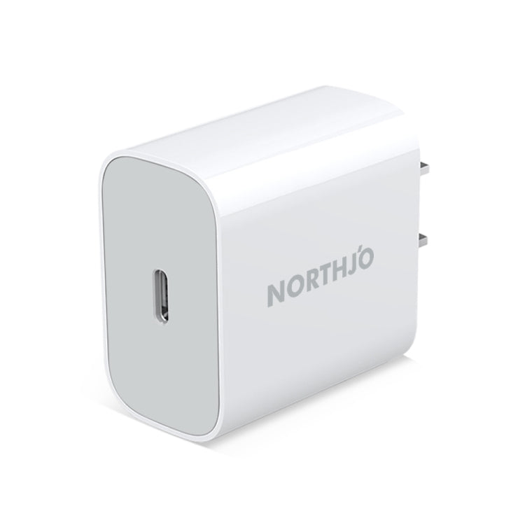 ที่ชาร์จผนังเร็วพอร์ตเดียว NORTHJO NOPD2000 PD 20W USB-C / Type-C พร้อมปลั๊ก US, EU