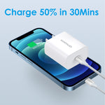 ที่ชาร์จผนังเร็วพอร์ตเดียว NORTHJO NOPD2000 PD 20W USB-C / Type-C พร้อมปลั๊ก US, EU