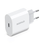 ที่ชาร์จผนังเร็วพอร์ตเดียว NORTHJO NOPD2000 PD 20W USB-C / Type-C พร้อมปลั๊ก US, EU