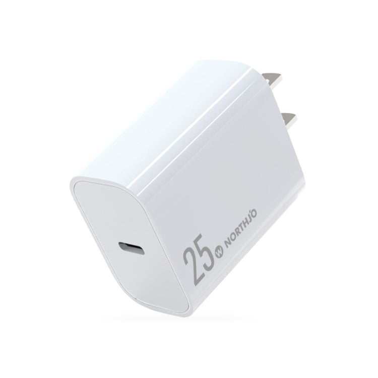 ที่ชาร์จเร็วพอร์ตเดียว NORTHJO NOPD2501 PD 25W USB-C / Type-C พร้อมปลั๊ก US, EU, UK, AU