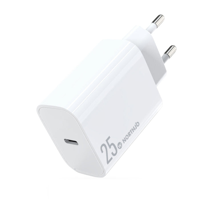 ที่ชาร์จเร็วพอร์ตเดียว NORTHJO NOPD2501 PD 25W USB-C / Type-C พร้อมปลั๊ก US, EU, UK, AU