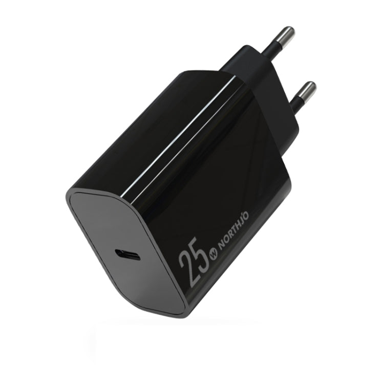 ที่ชาร์จเร็วพอร์ตเดียว NORTHJO NOPD2501 PD 25W USB-C / Type-C พร้อมปลั๊ก US, EU, UK, AU