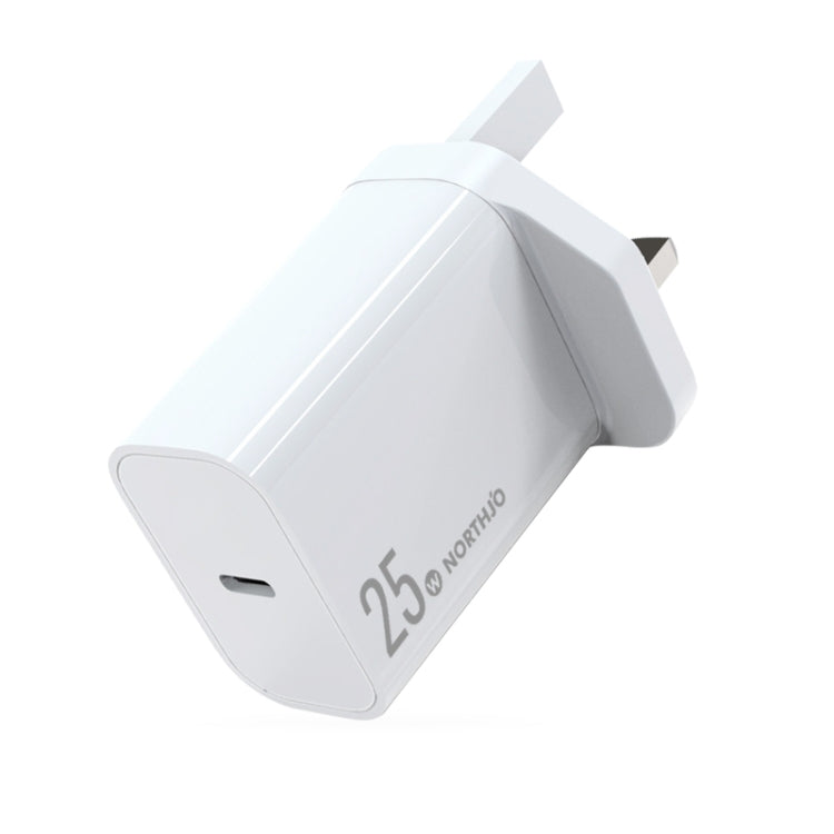 ที่ชาร์จเร็วพอร์ตเดียว NORTHJO NOPD2501 PD 25W USB-C / Type-C พร้อมปลั๊ก US, EU, UK, AU
