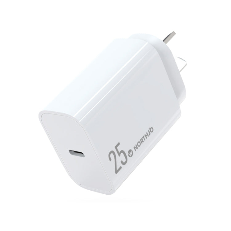 ที่ชาร์จเร็วพอร์ตเดียว NORTHJO NOPD2501 PD 25W USB-C / Type-C พร้อมปลั๊ก US, EU, UK, AU