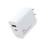 ที่ชาร์จเร็วพอร์ตคู่ NORTHJO NOPD2502 PD 25W USB-C/Type-C + QC 3.0 USB พร้อมปลั๊ก US, EU, UK, AU