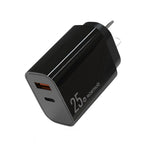 ที่ชาร์จเร็วพอร์ตคู่ NORTHJO NOPD2502 PD 25W USB-C/Type-C + QC 3.0 USB พร้อมปลั๊ก US, EU, UK, AU
