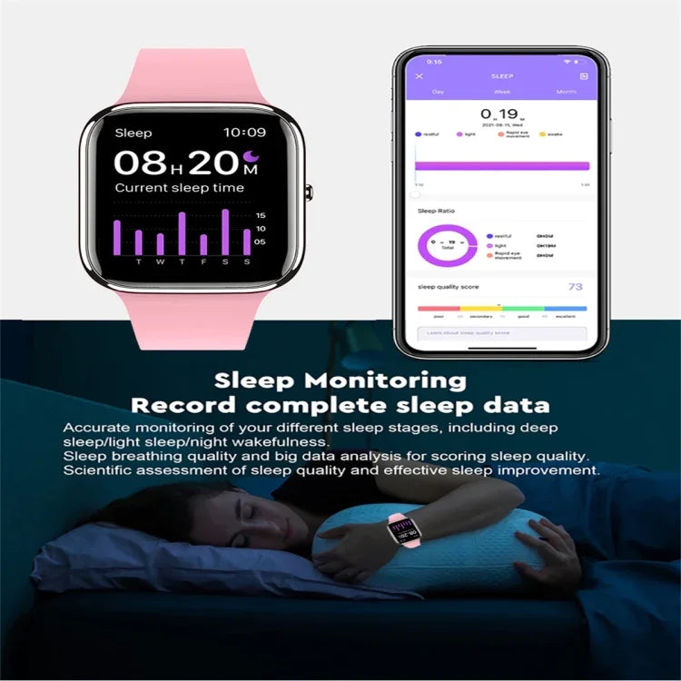 นาฬิกาอัจฉริยะหน้าจอสี Y9 Pro ขนาด 1.85 นิ้ว รองรับการตรวจวัดอัตราการเต้นของหัวใจ / ความดันโลหิต