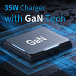 NORTHJO NOGAN3502 GaN PD PPS 35W Dual USB-C / Type-CWall Fast Charger, EU Plug, UK Plug