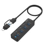 Onten UCA5306 ฮับ USB3.0 + Type-C 7 พอร์ต 7 ใน 2 สถานีเชื่อมต่อ รองรับฟังก์ชัน OTG, UCA5306