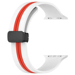 สายซิลิโคนสองสี Magnetic Clasp สำหรับ Apple Watch Ultra 49mm, สำหรับ Apple Watch Series 8&7 45mm, สำหรับ Apple Watch Series 8&7 41mm