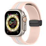 สายซิลิโคนสองสี Magnetic Clasp สำหรับ Apple Watch Ultra 49mm, สำหรับ Apple Watch Series 8&7 45mm, สำหรับ Apple Watch Series 8&7 41mm