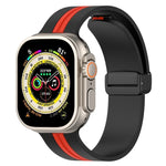 สายซิลิโคนสองสี Magnetic Clasp สำหรับ Apple Watch Ultra 49mm, สำหรับ Apple Watch Series 8&7 45mm, สำหรับ Apple Watch Series 8&7 41mm