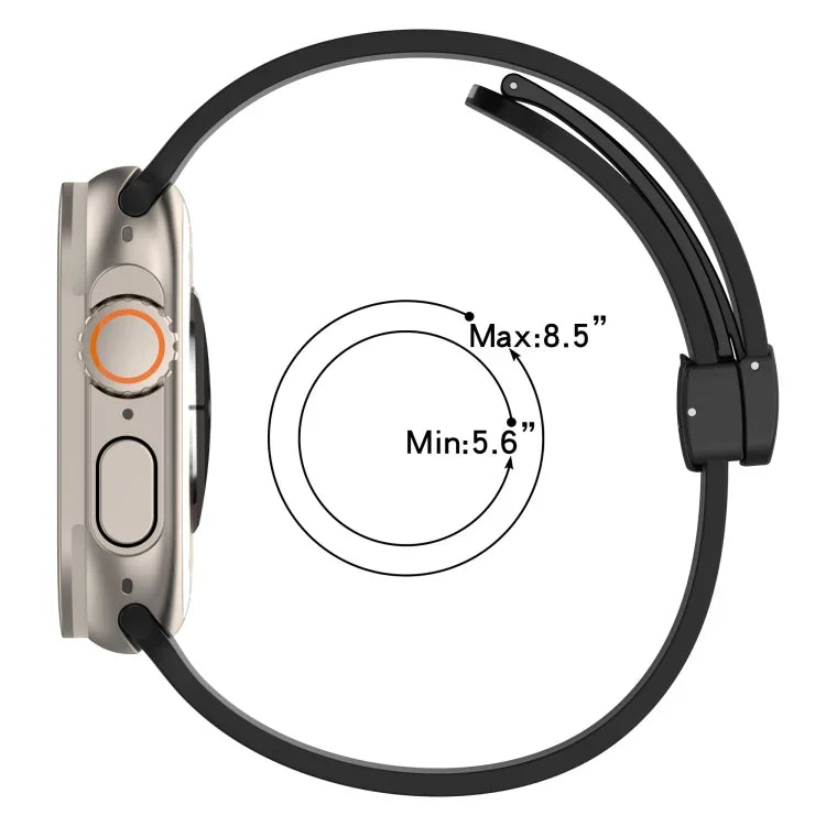 สายซิลิโคนสองสี Magnetic Clasp สำหรับ Apple Watch Ultra 49mm, สำหรับ Apple Watch Series 8&7 45mm, สำหรับ Apple Watch Series 8&7 41mm