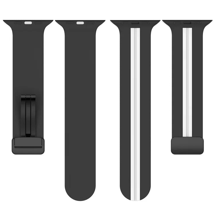 สายซิลิโคนสองสี Magnetic Clasp สำหรับ Apple Watch Ultra 49mm, สำหรับ Apple Watch Series 8&7 45mm, สำหรับ Apple Watch Series 8&7 41mm