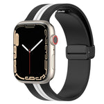 สายซิลิโคนสองสี Magnetic Clasp สำหรับ Apple Watch Ultra 49mm, สำหรับ Apple Watch Series 8&7 45mm, สำหรับ Apple Watch Series 8&7 41mm