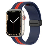 สายซิลิโคนสองสี Magnetic Clasp สำหรับ Apple Watch Ultra 49mm, สำหรับ Apple Watch Series 8&7 45mm, สำหรับ Apple Watch Series 8&7 41mm