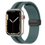 สายซิลิโคนสองสี Magnetic Clasp สำหรับ Apple Watch Ultra 49mm, สำหรับ Apple Watch Series 8&7 45mm, สำหรับ Apple Watch Series 8&7 41mm