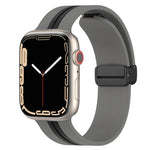 สายซิลิโคนสองสี Magnetic Clasp สำหรับ Apple Watch Ultra 49mm, สำหรับ Apple Watch Series 8&7 45mm, สำหรับ Apple Watch Series 8&7 41mm