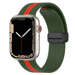 สายซิลิโคนสองสี Magnetic Clasp สำหรับ Apple Watch Ultra 49mm, สำหรับ Apple Watch Series 8&7 45mm, สำหรับ Apple Watch Series 8&7 41mm