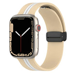 สายซิลิโคนสองสี Magnetic Clasp สำหรับ Apple Watch Ultra 49mm, สำหรับ Apple Watch Series 8&7 45mm, สำหรับ Apple Watch Series 8&7 41mm