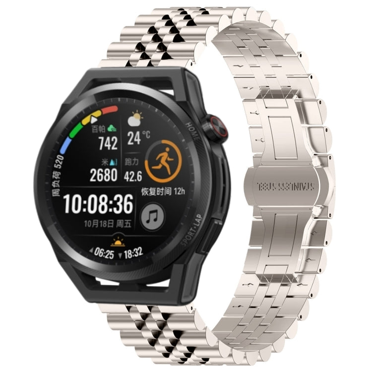 Five Bull Half Round Stainless Steel Watch Band + Strap Removal Tool, For Huawei Watch GT3 SE, For Huawei Watch Buds, For Huawei Watch3 Pro New, For Huawei Watch GT3 Pro 46mm, For Huawei Watch GT Runner, For Huawei Watch GT3 46mm