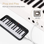 สายมัลติฟังก์ชัน 1 เมตร 8 พิน เป็น USB + MIDI เครื่องดนตรีอิเล็กทรอนิกส์ & OTG & ชาร์จ รองรับ iOS 10-14, MIDI + OTG