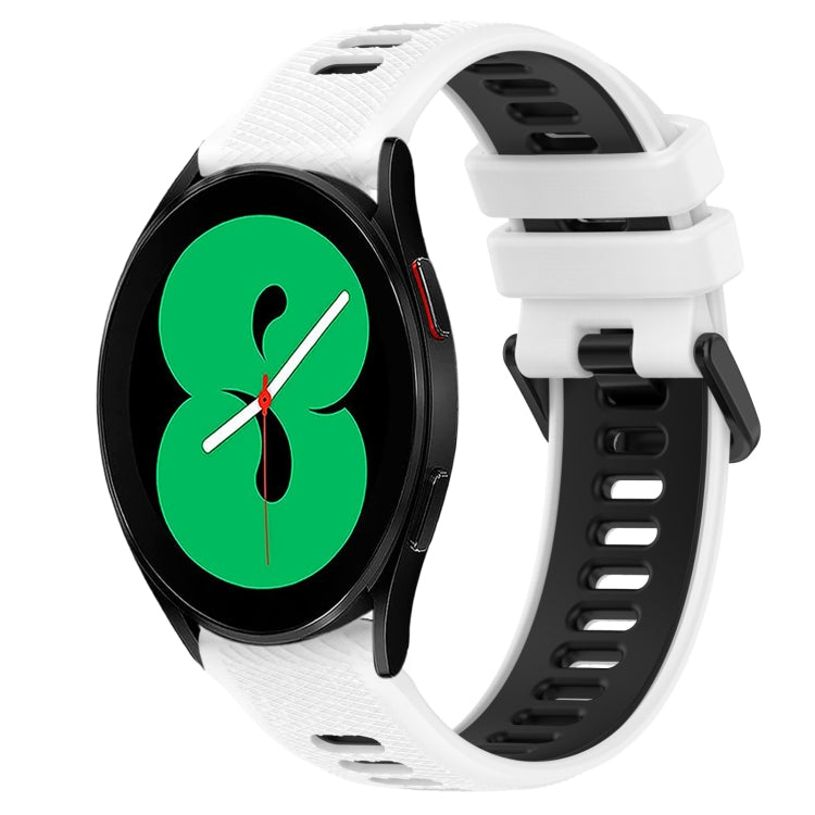 สายรัดนาฬิกาซิลิโคนสองสีขนาด 20 มม. สำหรับ Samsung Galaxy Watch4 ขนาด 44 มม., สำหรับ Samsung Galaxy Watch4 ขนาด 40 มม., สำหรับ Samsung Galaxy Watch4 Classic ขนาด 42 มม., สำหรับ Samsung Galaxy Watch4 Classic ขนาด 46 มม.