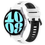 สายซิลิโคนสองสีขนาด 20mm สำหรับกีฬา, สำหรับ Samsung Galaxy Watch 6 40mm, สำหรับ Samsung Galaxy Watch 6 Classic 43mm