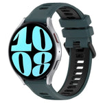 สายซิลิโคนสองสีขนาด 20mm สำหรับกีฬา, สำหรับ Samsung Galaxy Watch 6 40mm, สำหรับ Samsung Galaxy Watch 6 Classic 43mm