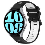 สายซิลิโคนสองสีขนาด 20mm สำหรับกีฬา, สำหรับ Samsung Galaxy Watch 6 40mm, สำหรับ Samsung Galaxy Watch 6 Classic 43mm