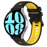สายซิลิโคนสองสีขนาด 20mm สำหรับกีฬา, สำหรับ Samsung Galaxy Watch 6 40mm, สำหรับ Samsung Galaxy Watch 6 Classic 43mm