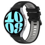 สายซิลิโคนสองสีขนาด 20mm สำหรับกีฬา, สำหรับ Samsung Galaxy Watch 6 40mm, สำหรับ Samsung Galaxy Watch 6 Classic 43mm