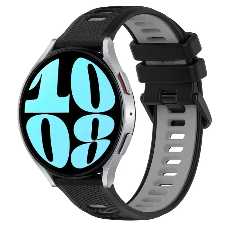 สายซิลิโคนสองสีขนาด 20mm สำหรับกีฬา, สำหรับ Samsung Galaxy Watch 6 40mm, สำหรับ Samsung Galaxy Watch 6 Classic 43mm