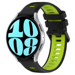 สายซิลิโคนสองสีขนาด 20mm สำหรับกีฬา, สำหรับ Samsung Galaxy Watch 6 40mm, สำหรับ Samsung Galaxy Watch 6 Classic 43mm