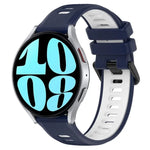 สายซิลิโคนสองสีขนาด 20mm สำหรับกีฬา, สำหรับ Samsung Galaxy Watch 6 40mm, สำหรับ Samsung Galaxy Watch 6 Classic 43mm