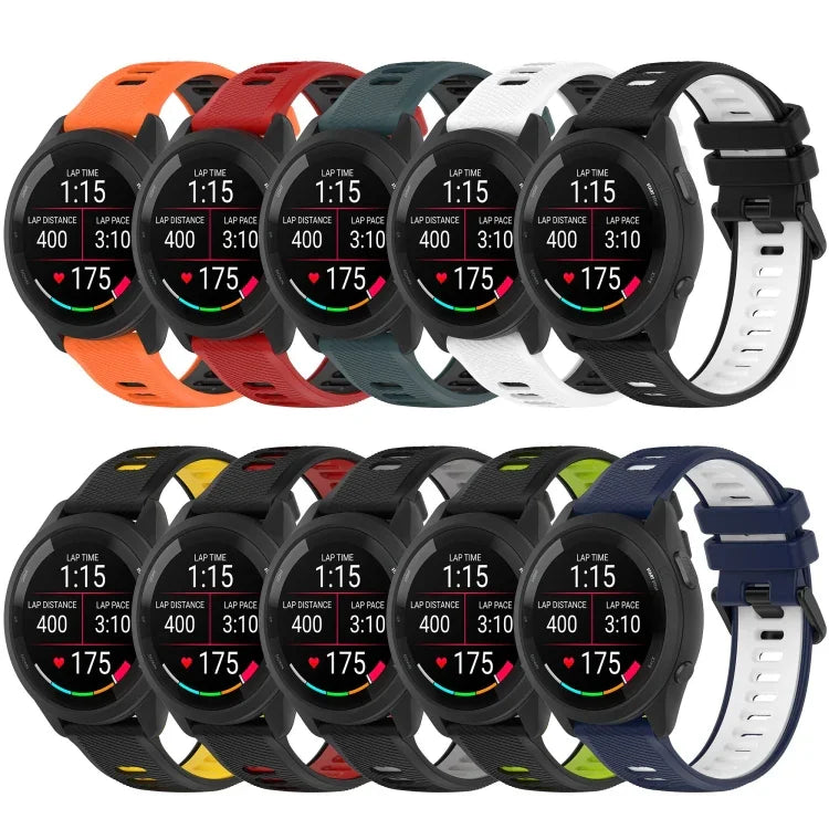 สายซิลิโคนสองสีขนาด 20mm สำหรับกีฬา, สำหรับ Samsung Galaxy Watch 6 40mm, สำหรับ Samsung Galaxy Watch 6 Classic 43mm