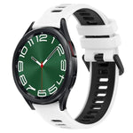 สายซิลิโคนสองสีขนาด 20mm สำหรับกีฬา, สำหรับ Samsung Galaxy Watch 6 40mm, สำหรับ Samsung Galaxy Watch 6 Classic 43mm