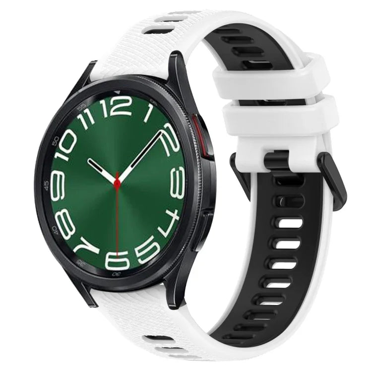 สายซิลิโคนสองสีขนาด 20mm สำหรับกีฬา, สำหรับ Samsung Galaxy Watch 6 40mm, สำหรับ Samsung Galaxy Watch 6 Classic 43mm