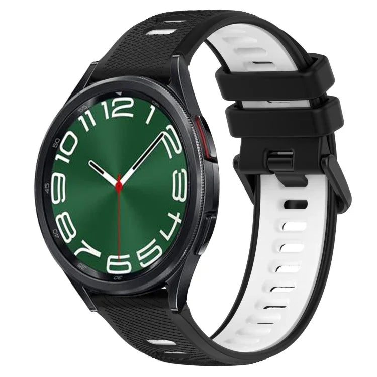 สายซิลิโคนสองสีขนาด 20mm สำหรับกีฬา, สำหรับ Samsung Galaxy Watch 6 40mm, สำหรับ Samsung Galaxy Watch 6 Classic 43mm