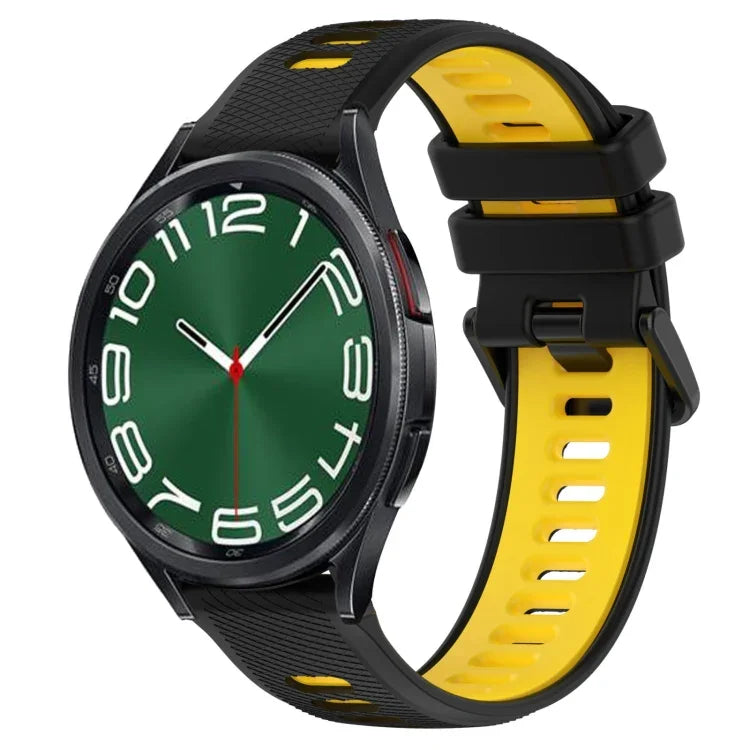 สายซิลิโคนสองสีขนาด 20mm สำหรับกีฬา, สำหรับ Samsung Galaxy Watch 6 40mm, สำหรับ Samsung Galaxy Watch 6 Classic 43mm