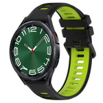 สายซิลิโคนสองสีขนาด 20mm สำหรับกีฬา, สำหรับ Samsung Galaxy Watch 6 40mm, สำหรับ Samsung Galaxy Watch 6 Classic 43mm