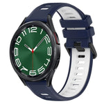 สายซิลิโคนสองสีขนาด 20mm สำหรับกีฬา, สำหรับ Samsung Galaxy Watch 6 40mm, สำหรับ Samsung Galaxy Watch 6 Classic 43mm
