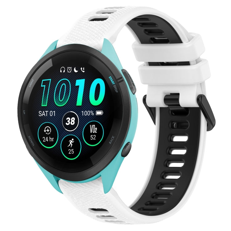 22mm Sports Two-Color Silicone Watch Band, For Garmin Forerunner 265, For Garmin Forerunner 255, For Garmin Forerunner 255 Music, For Garmin Venu 2