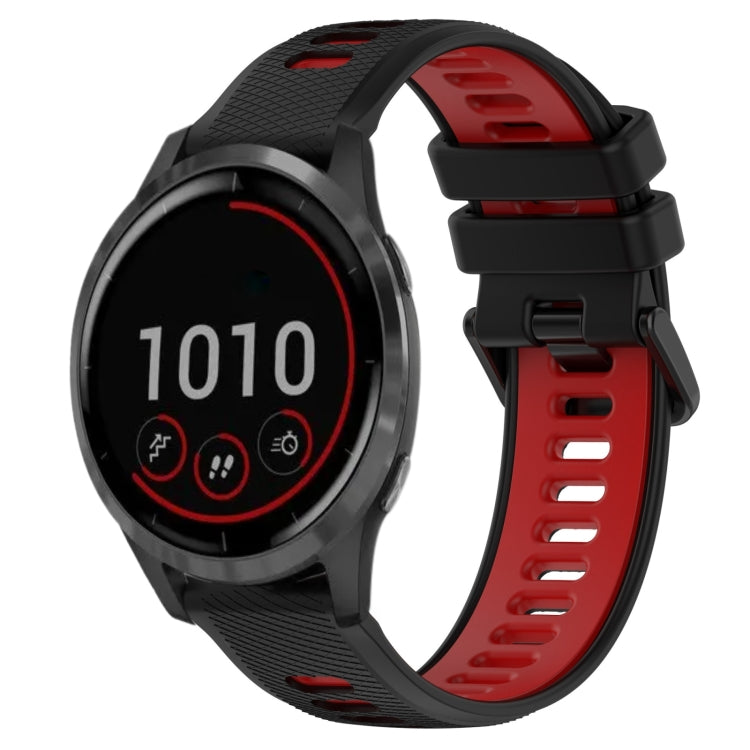 22mm Sports Two-Color Silicone Watch Band, For Garmin Vivoactive 4
