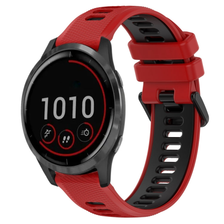 22mm Sports Two-Color Silicone Watch Band, For Garmin Vivoactive 4