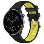 สายซิลิโคนสองสีพร้อมหัวเข็มขัดเหล็กขนาด 20mm สำหรับกีฬา, สำหรับ Samsung Galaxy Watch 6 40mm, สำหรับ Samsung Galaxy Watch 6 Classic 43mm