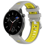 สายซิลิโคนสองสีพร้อมหัวเข็มขัดเหล็กขนาด 20mm สำหรับกีฬา, สำหรับ Samsung Galaxy Watch 6 40mm, สำหรับ Samsung Galaxy Watch 6 Classic 43mm