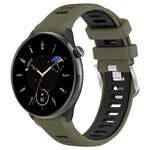 สายซิลิโคนสองสีพร้อมหัวเข็มขัดเหล็กขนาด 20mm สำหรับกีฬา, สำหรับ Samsung Galaxy Watch 6 40mm, สำหรับ Samsung Galaxy Watch 6 Classic 43mm